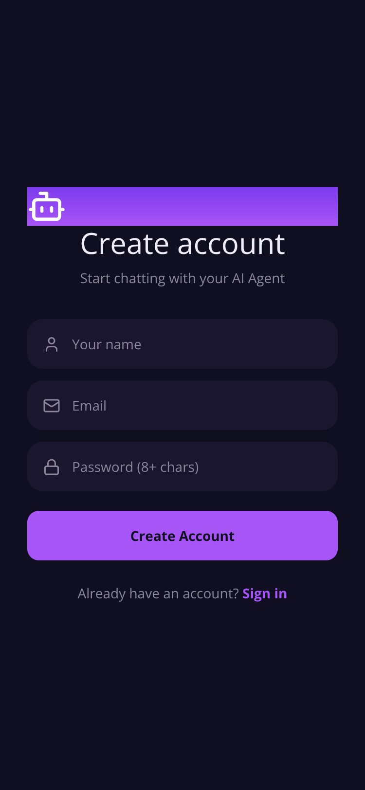 RapidNative App screen 2
