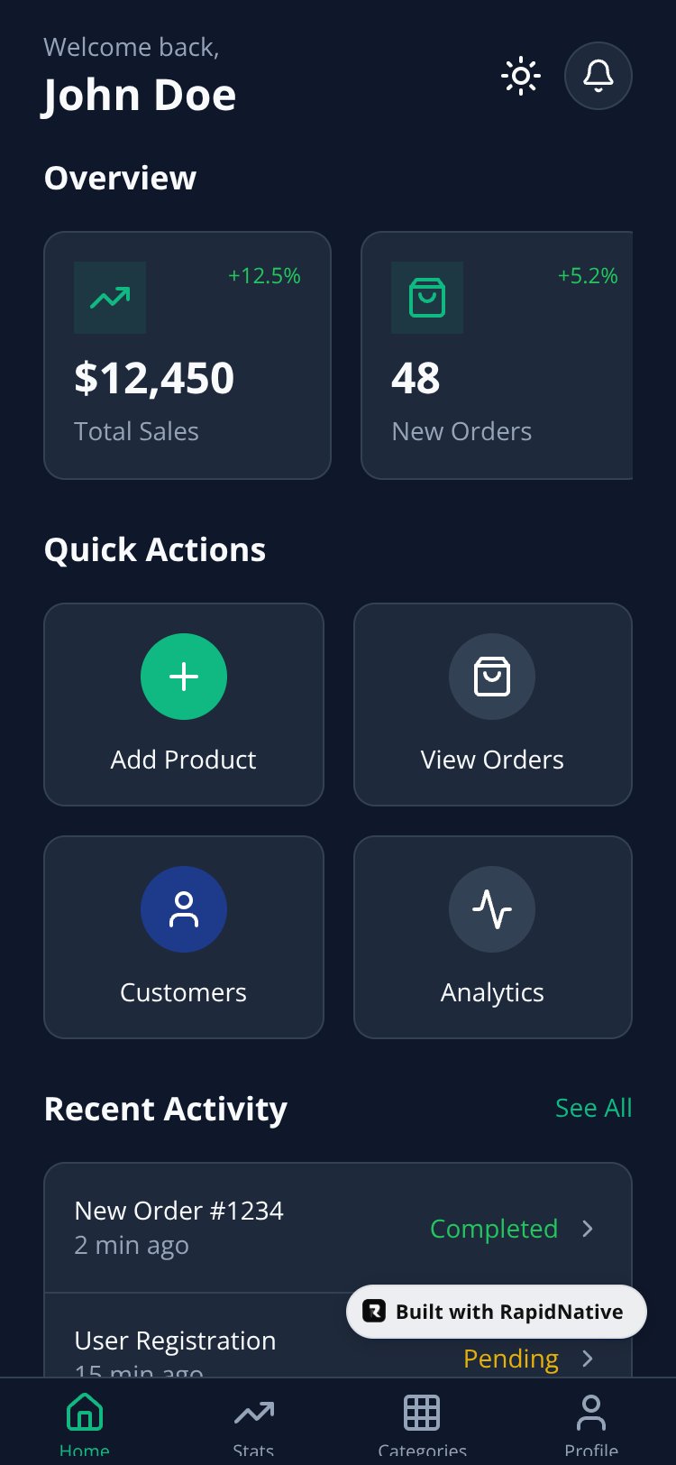 ExpenseFlow screen 1
