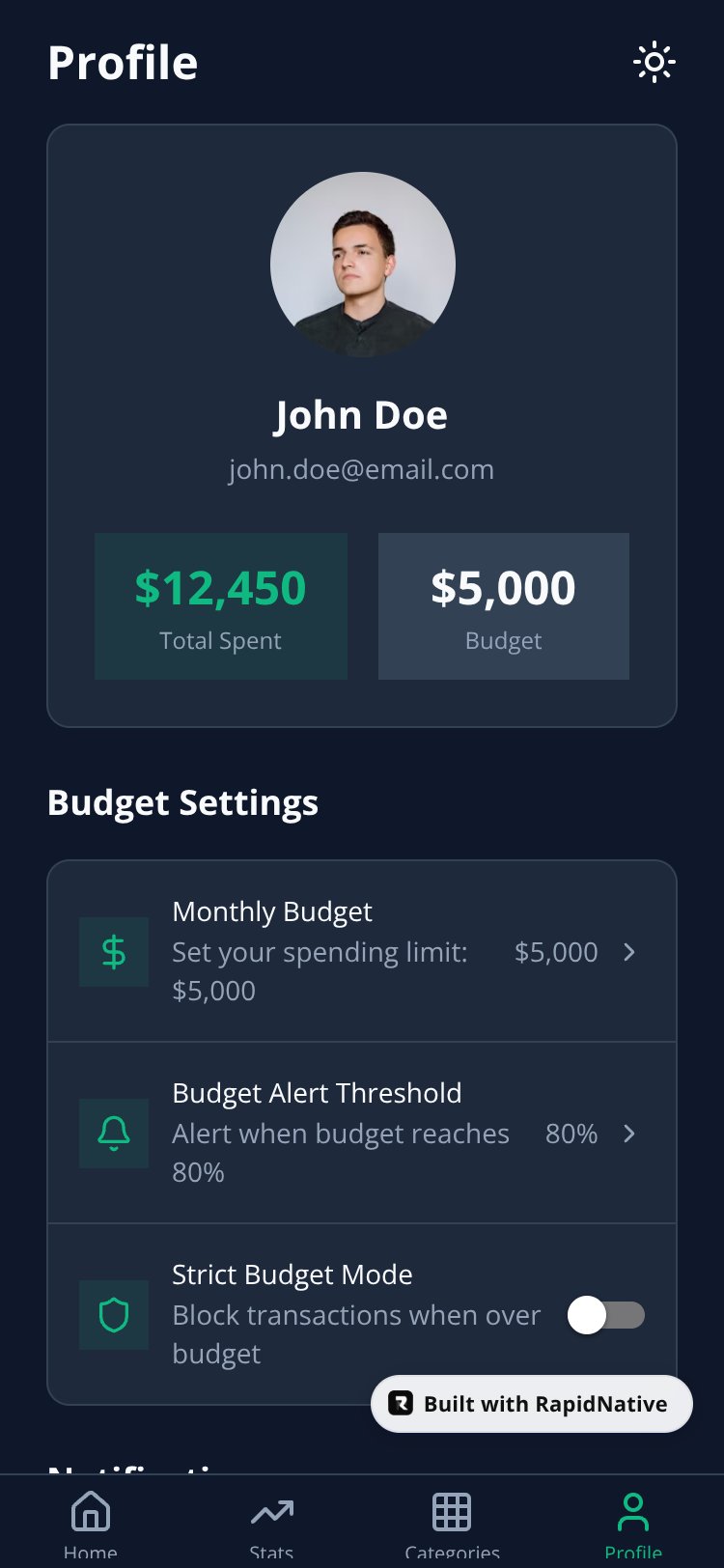 ExpenseFlow screen 4