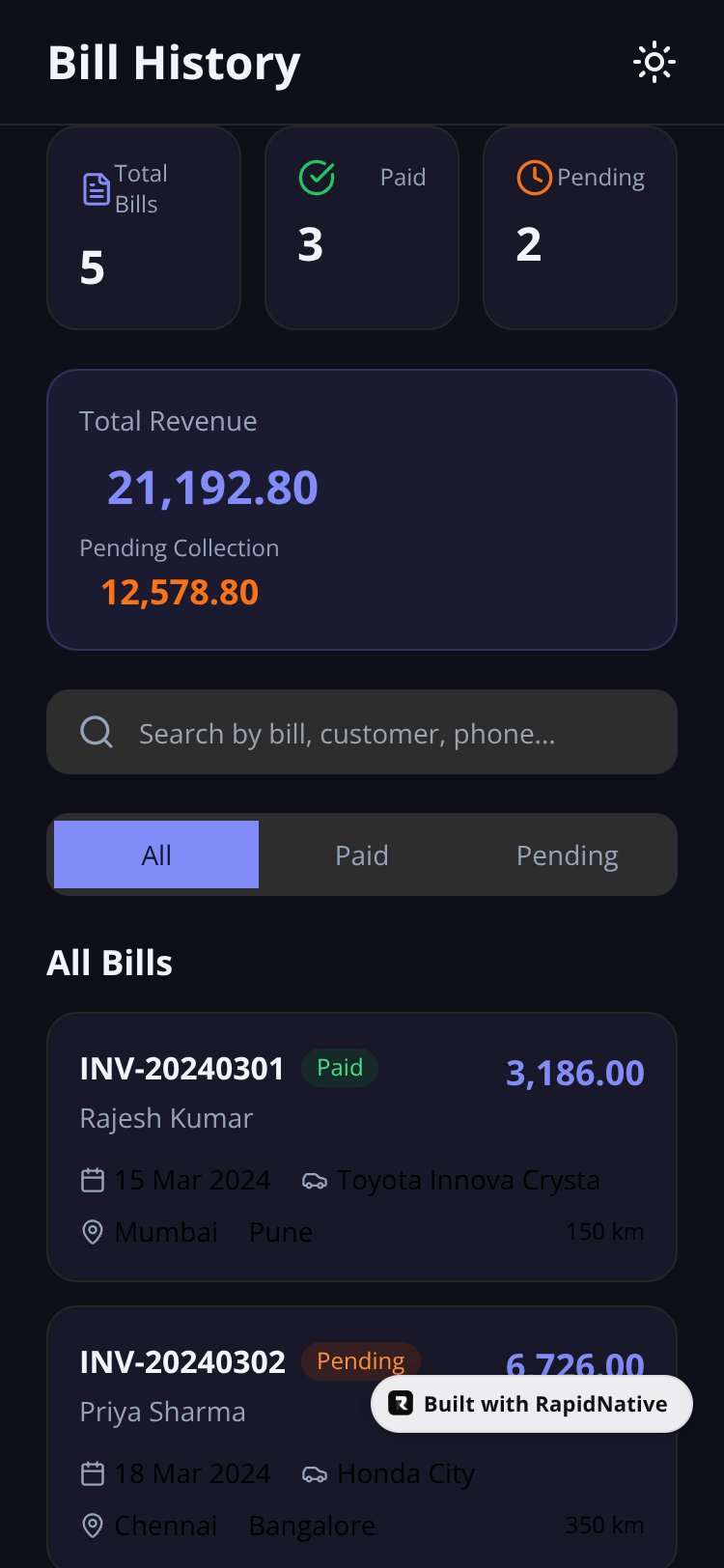 BillMaster Pro screen 1