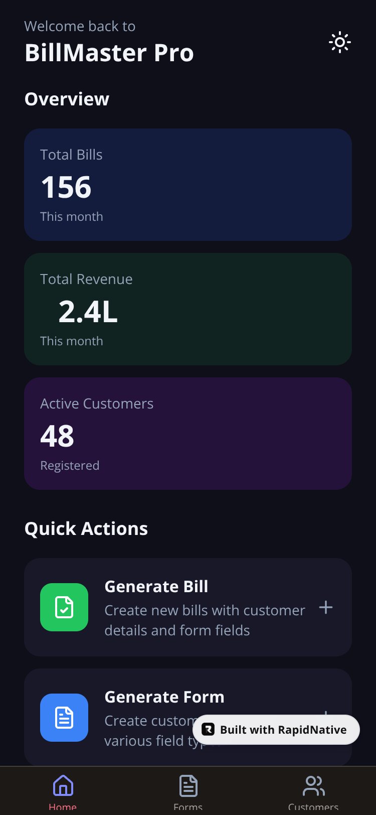 BillMaster Pro screen 3