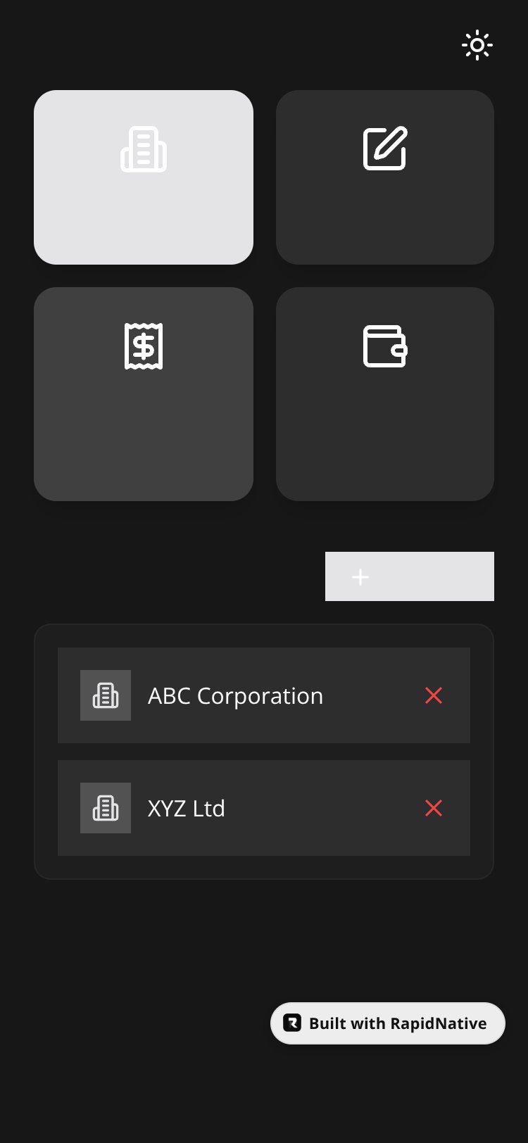 FitApp screen 1