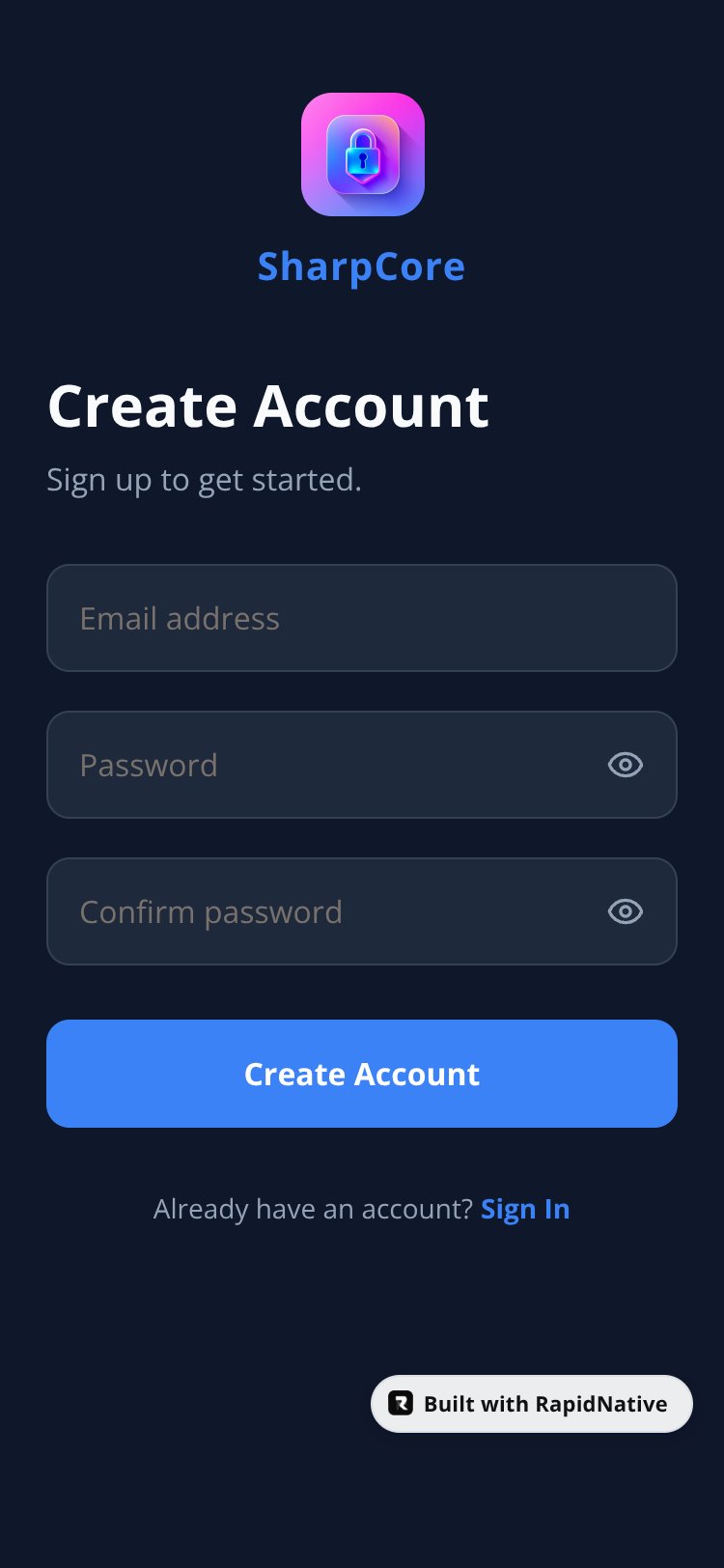 SharpCore screen 2