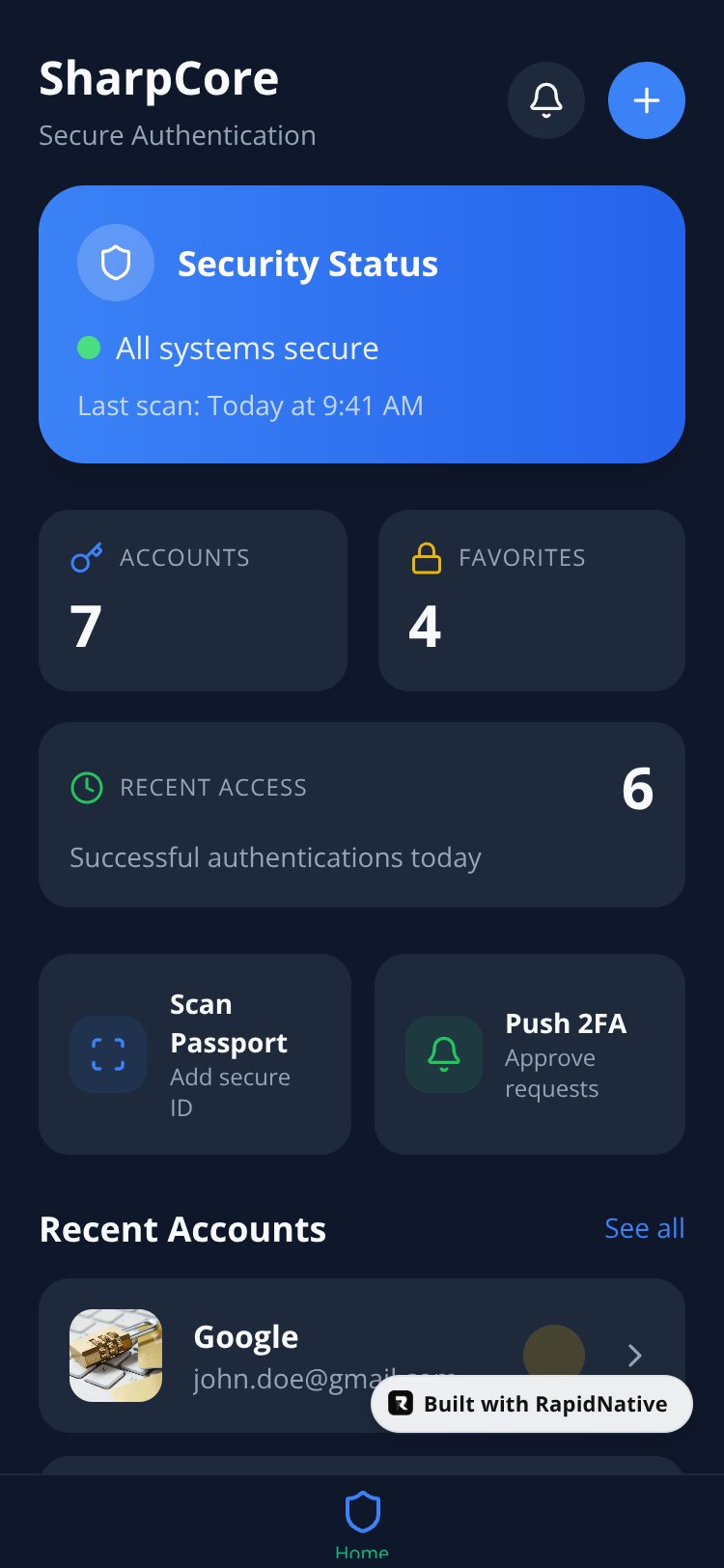 SharpCore screen 3