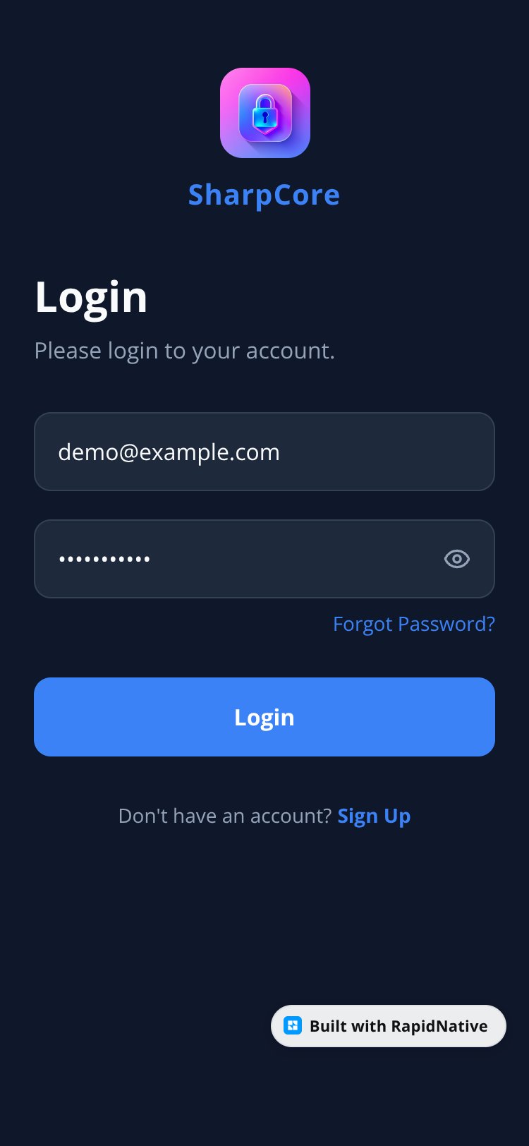 SharpCore screen 3