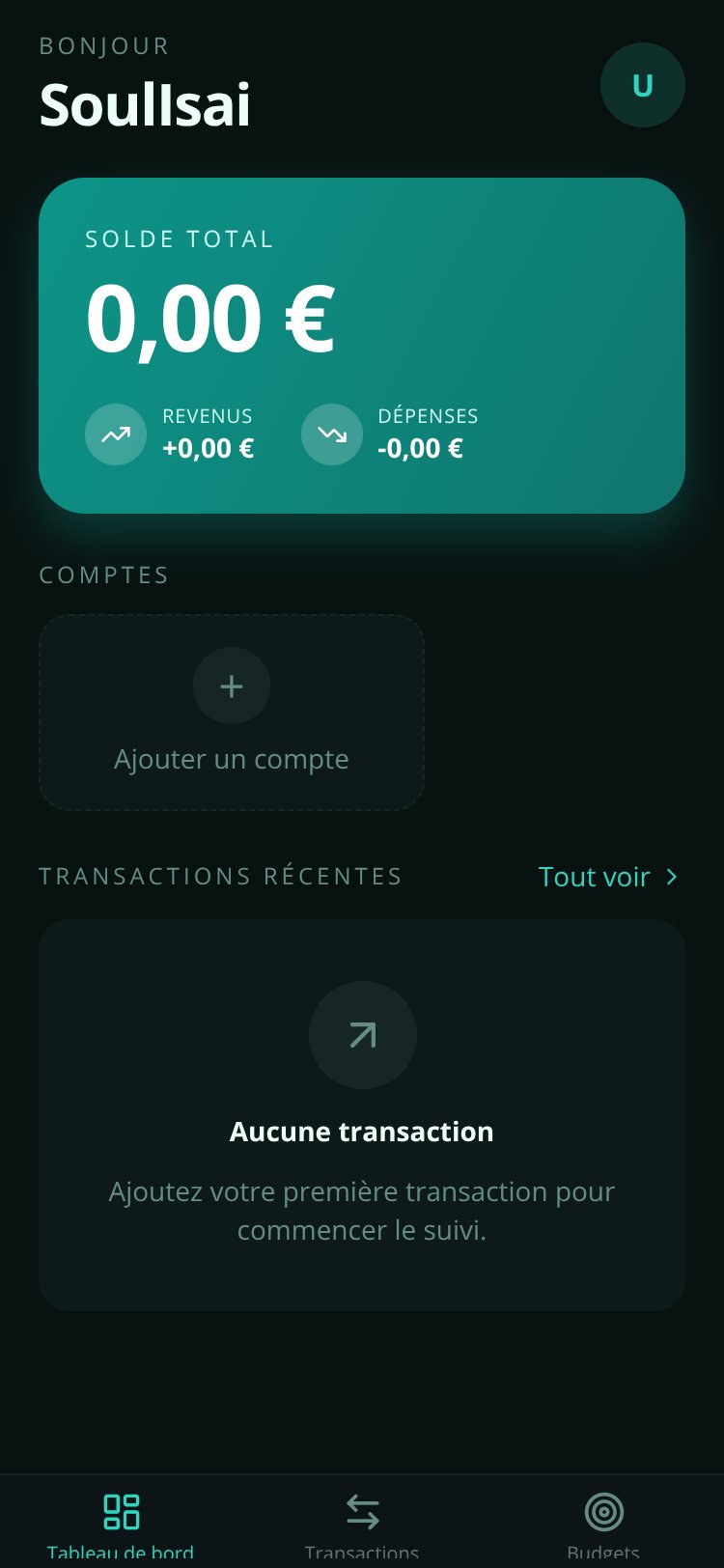 MonBudget screen 1