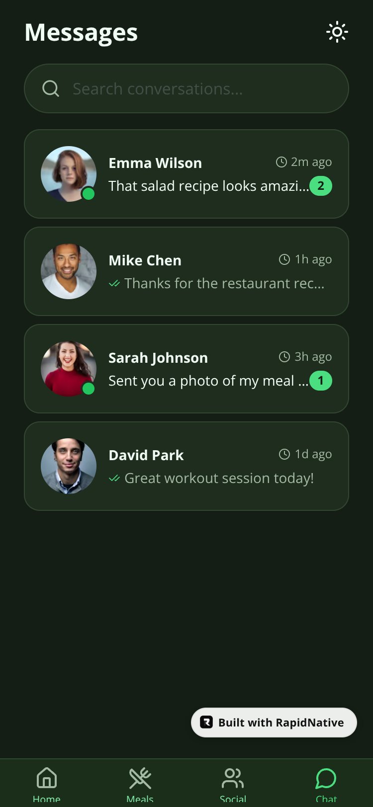 NutriSocial AI screen 3