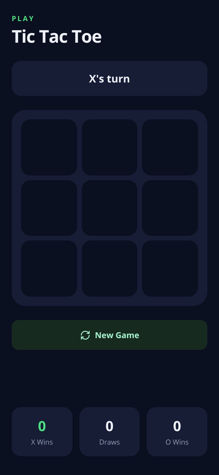 Tic Tac Toe screen 1