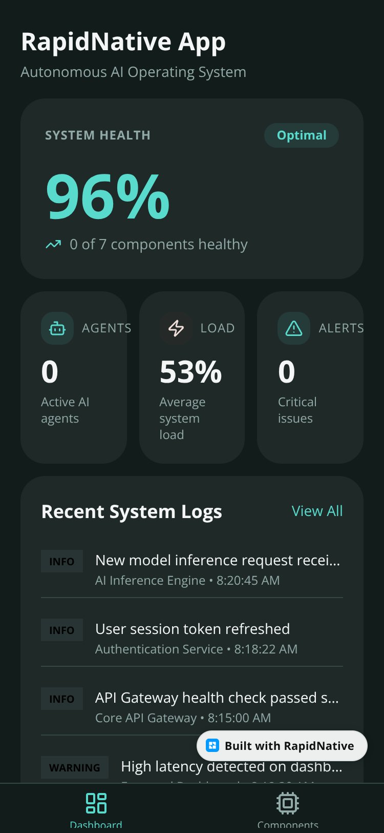 RapidNative App screen 2