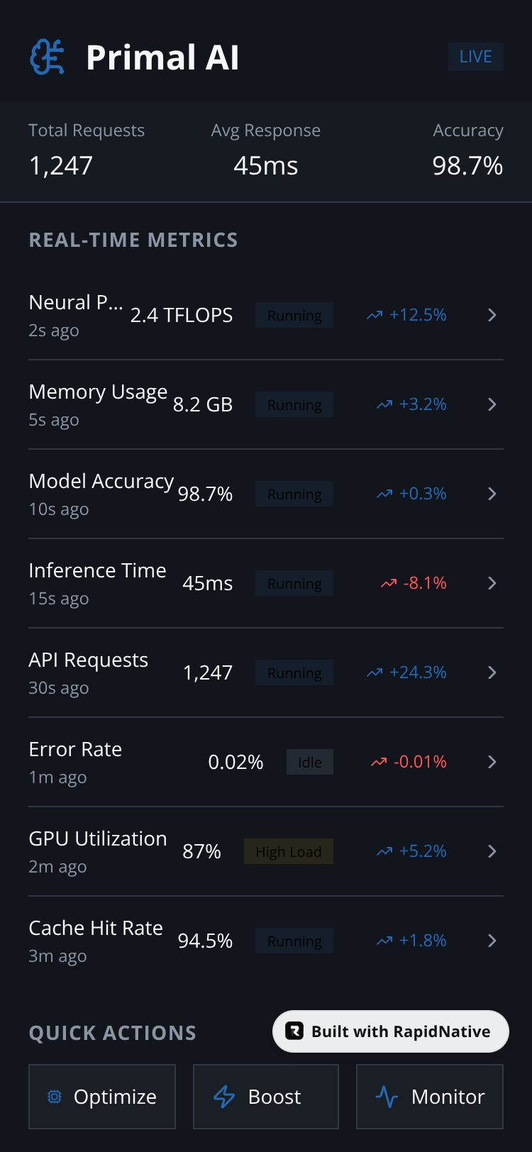 Primal AI screen 3