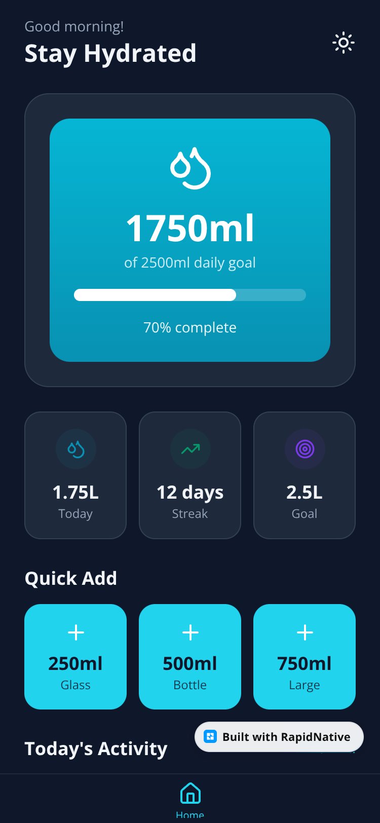 FitTracker screen 1