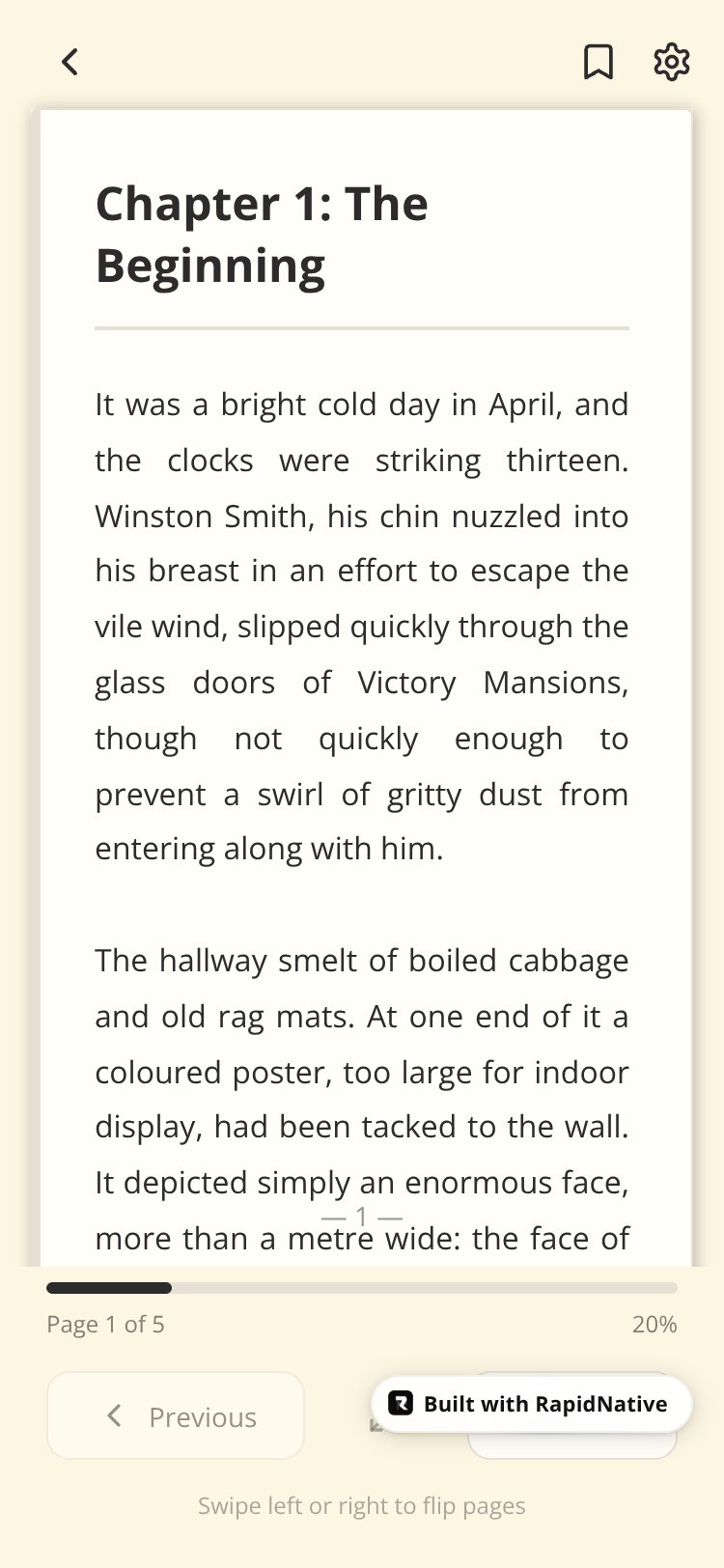 AI BookFlow screen 1
