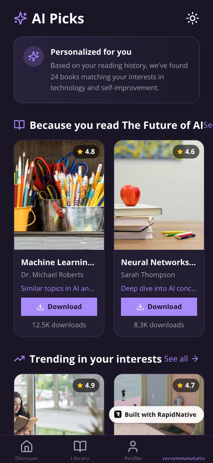 AI BookFlow screen 3