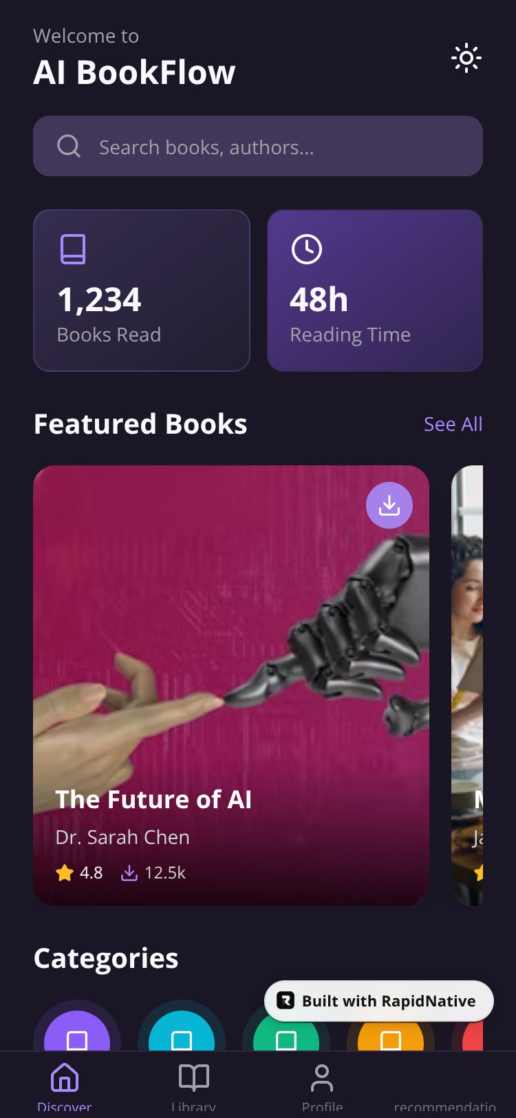 AI BookFlow screen 4