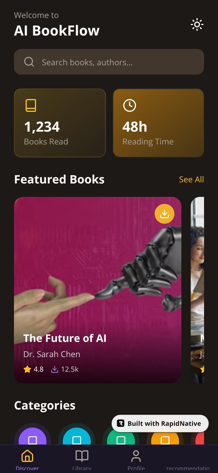 AI BookFlow screen 5