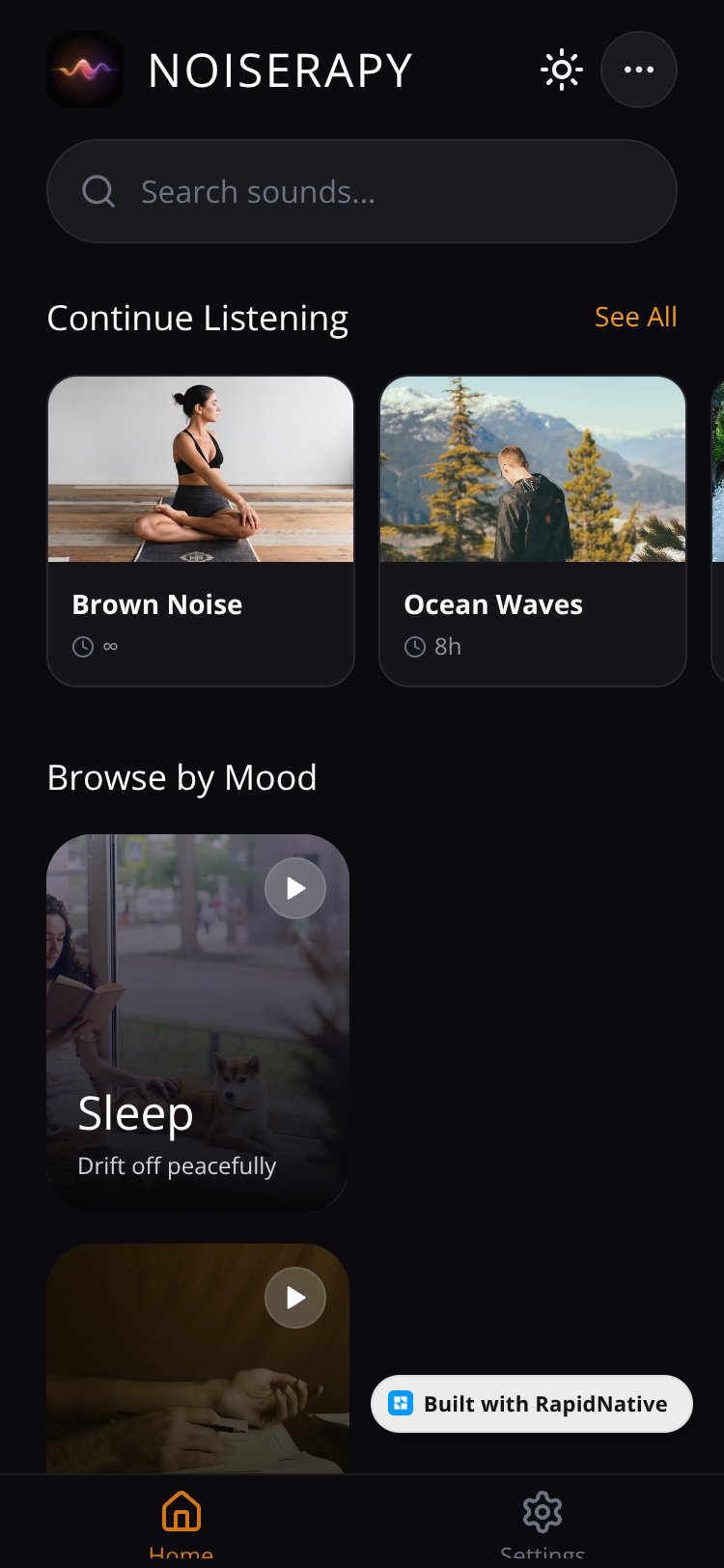 Noiserapy screen 4