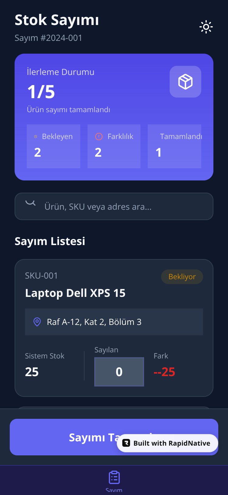 Bana Depo screen 1