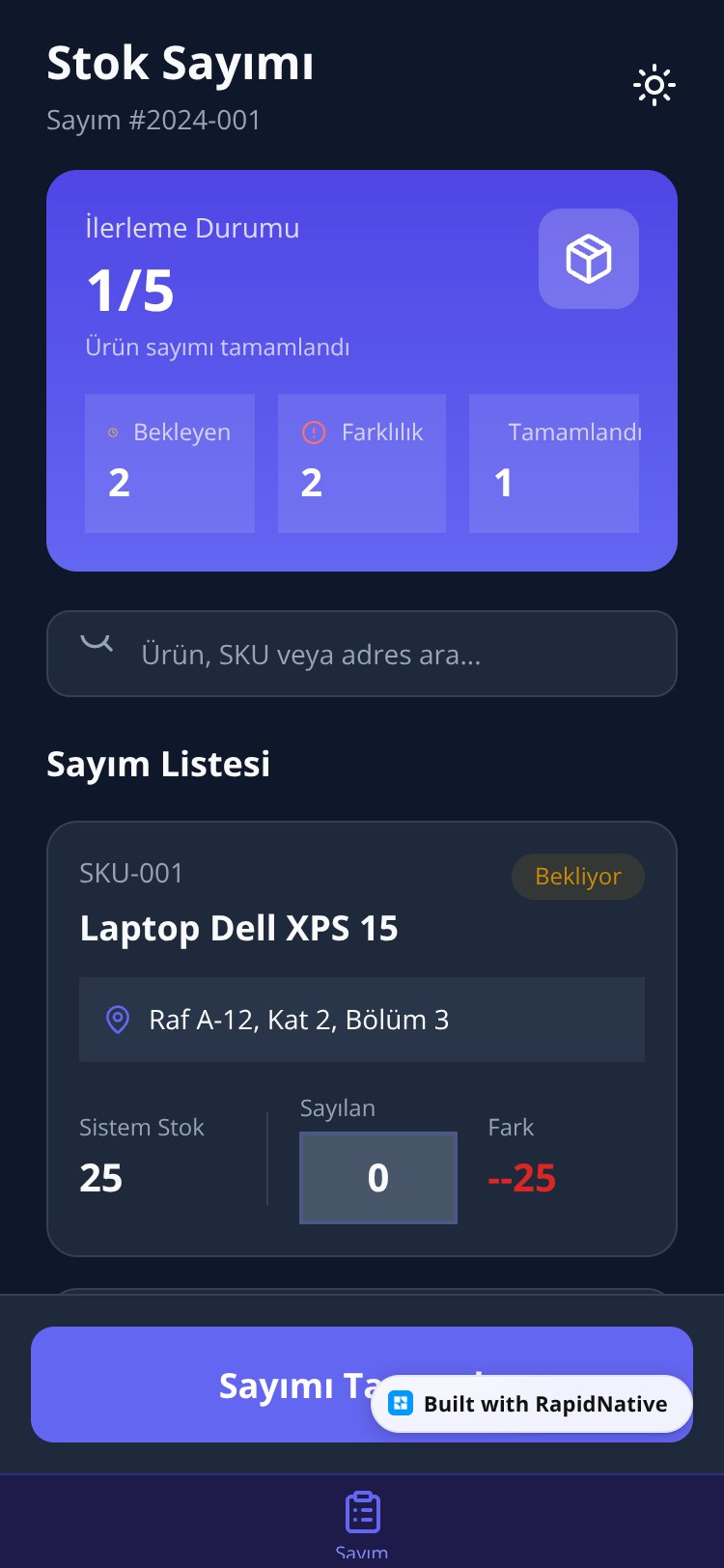 Bana Depo screen 1