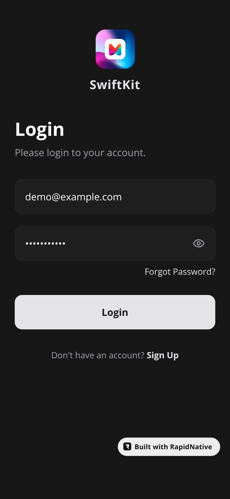 SwiftKit screen 1