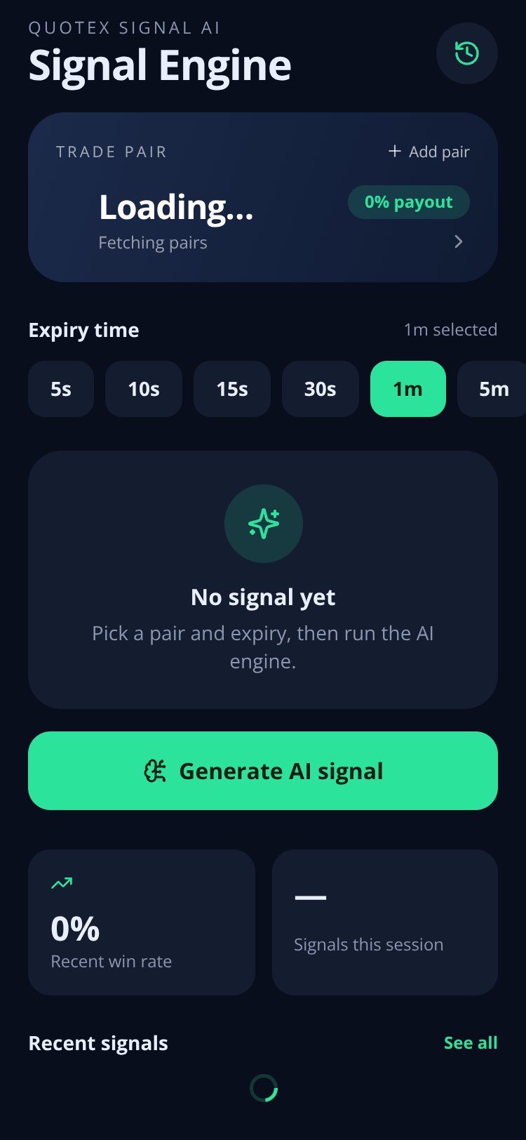Quotex Signal AI screen 3