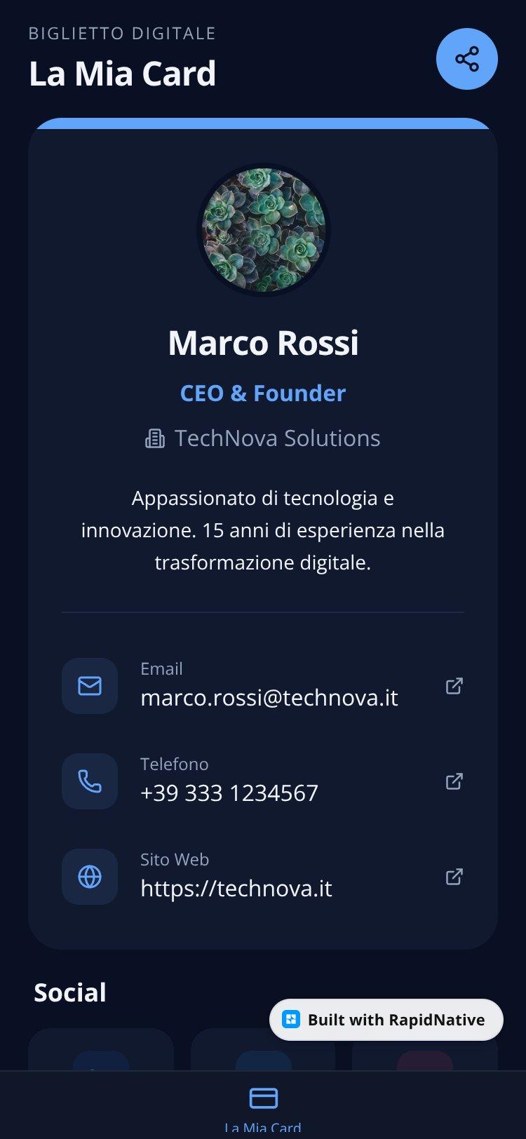 TapContact screen 1