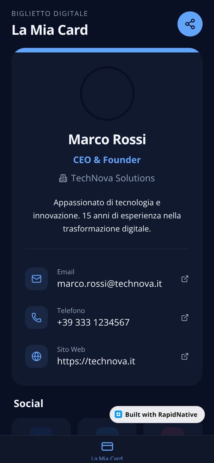 TapContact screen 1