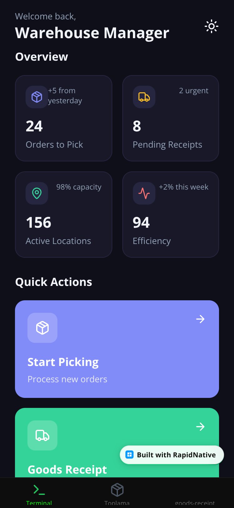 WMS Manager screen 3