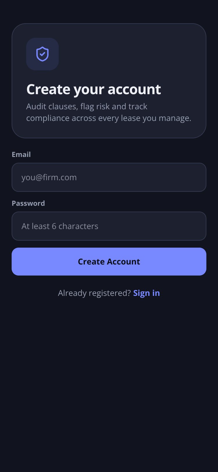 ClauseAudit screen 2