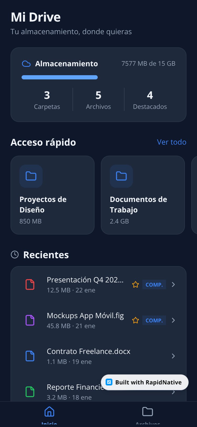 Mi Drive screen 1