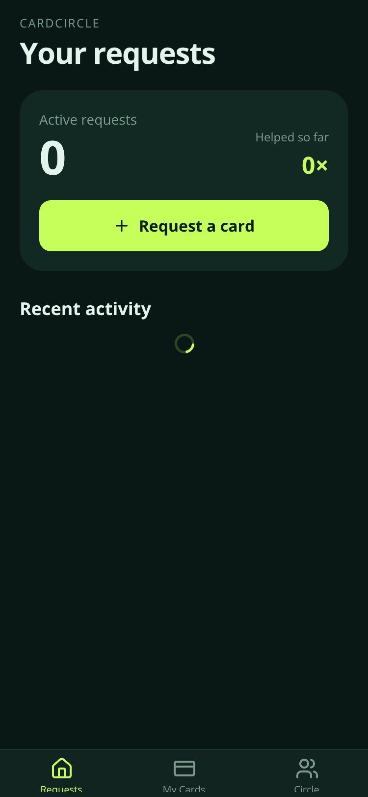 CardCircle screen 2