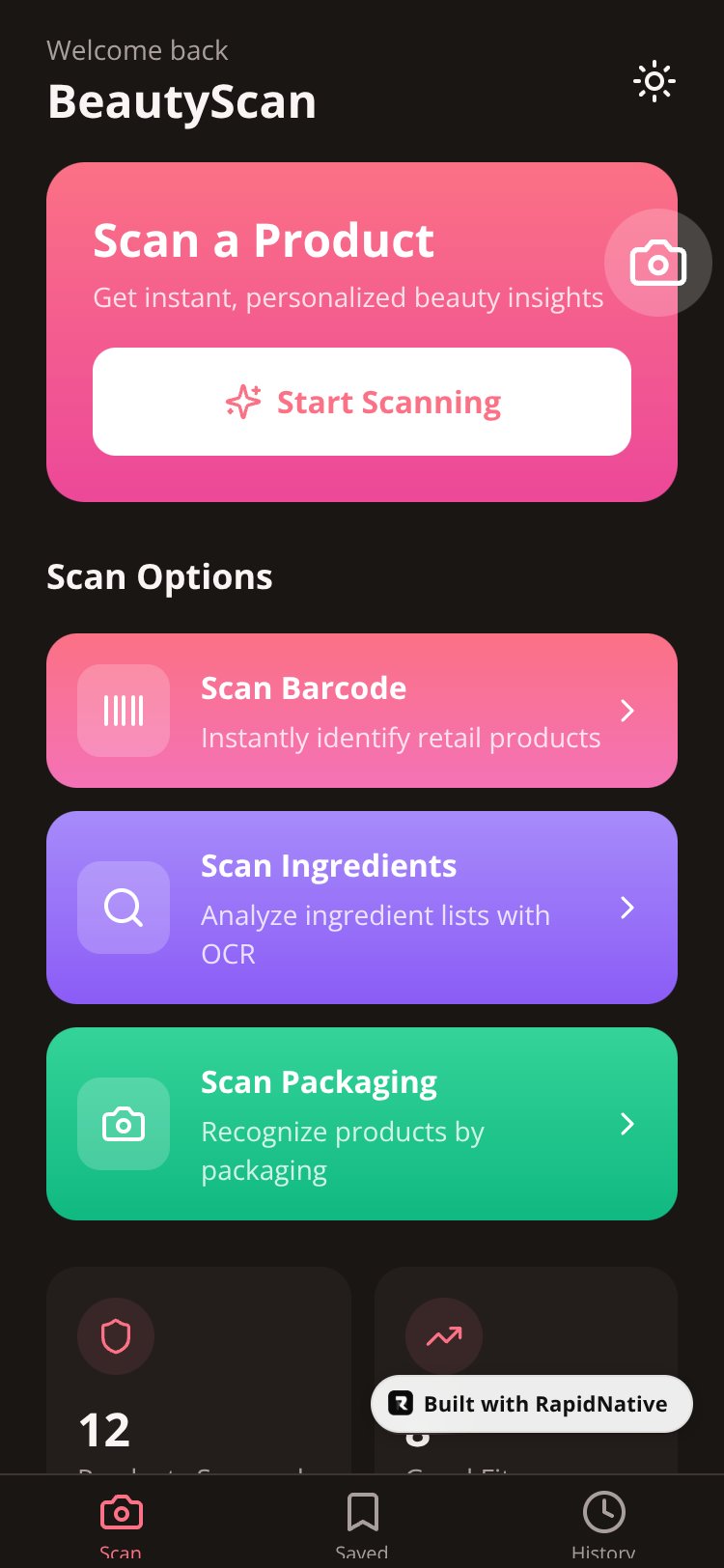 BeautyScan screen 4