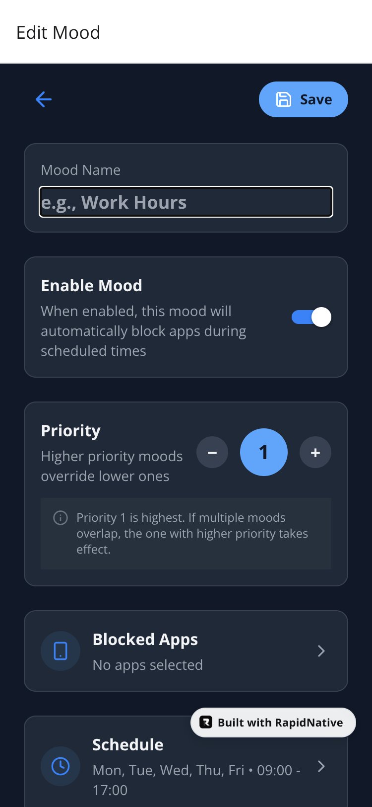 MoodFirewall screen 1