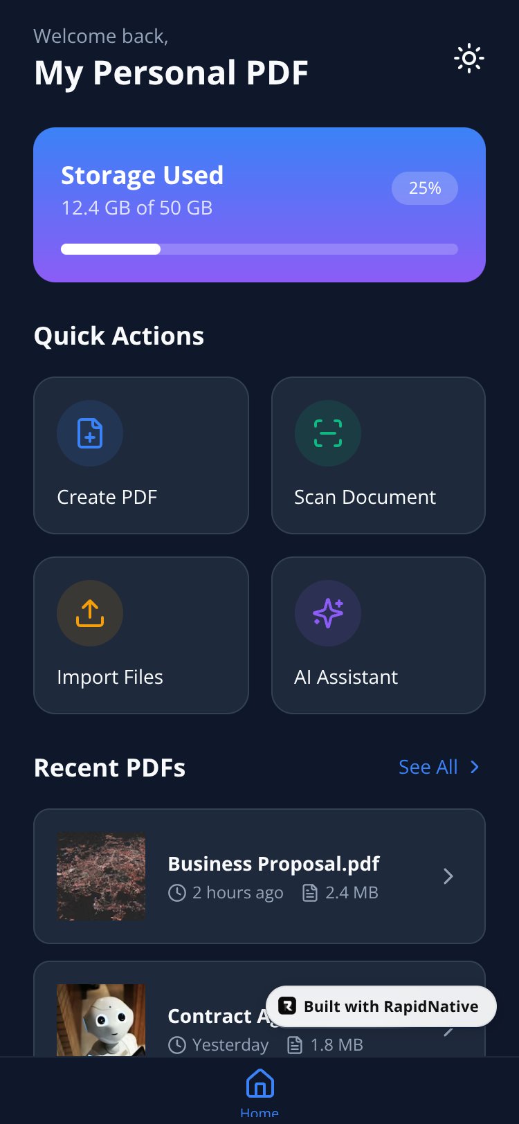 My Personal PDF screen 1