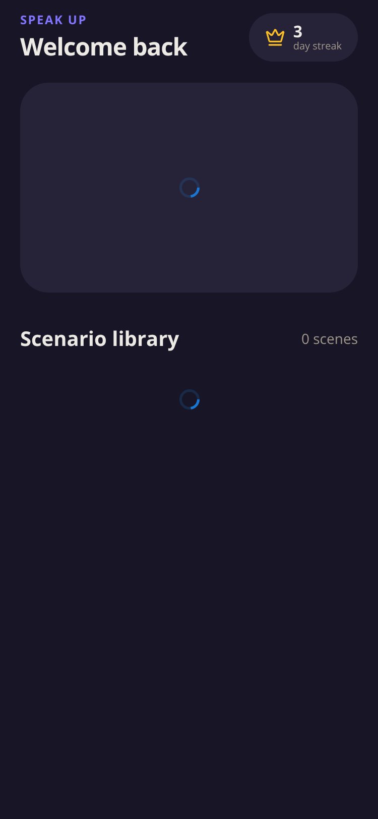 Speak Up screen 2