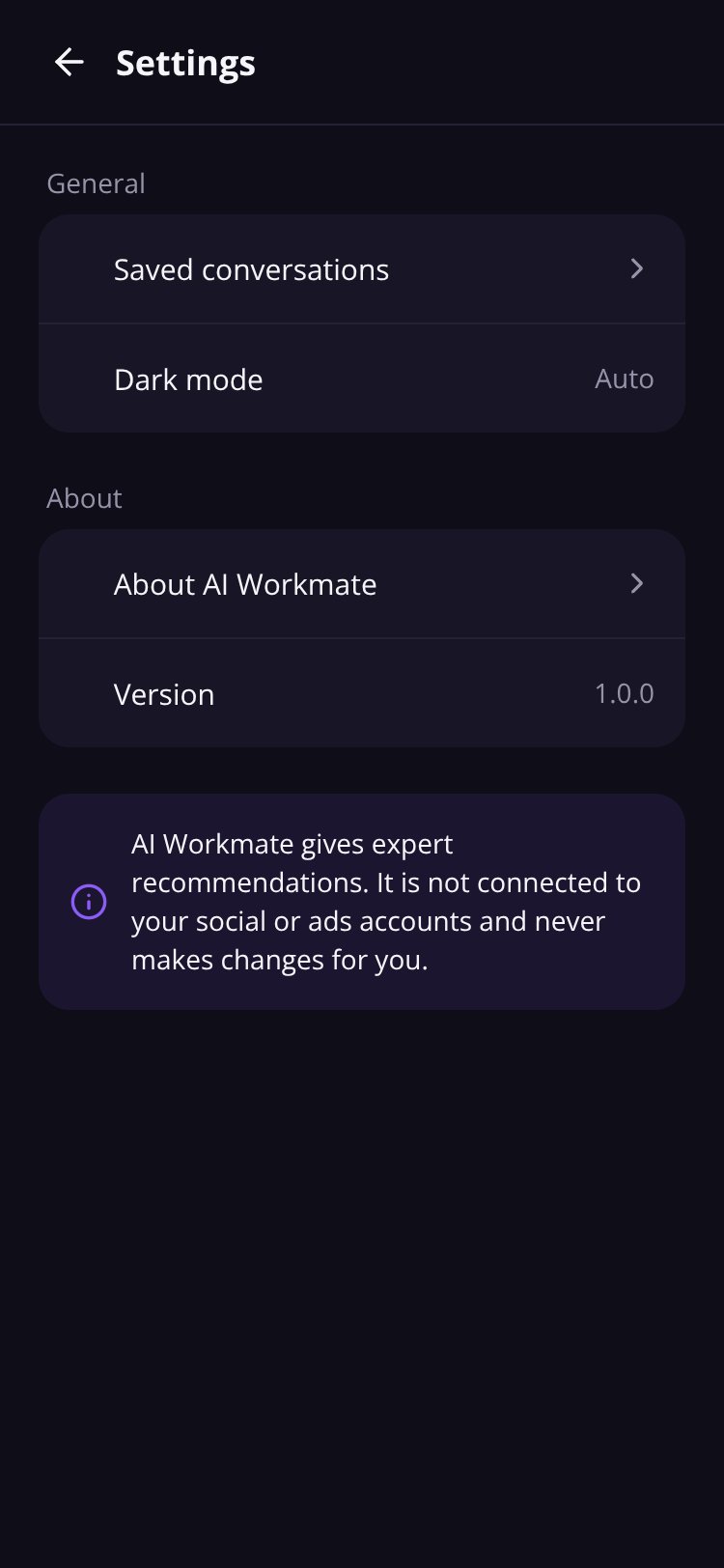 AI Workmate screen 5