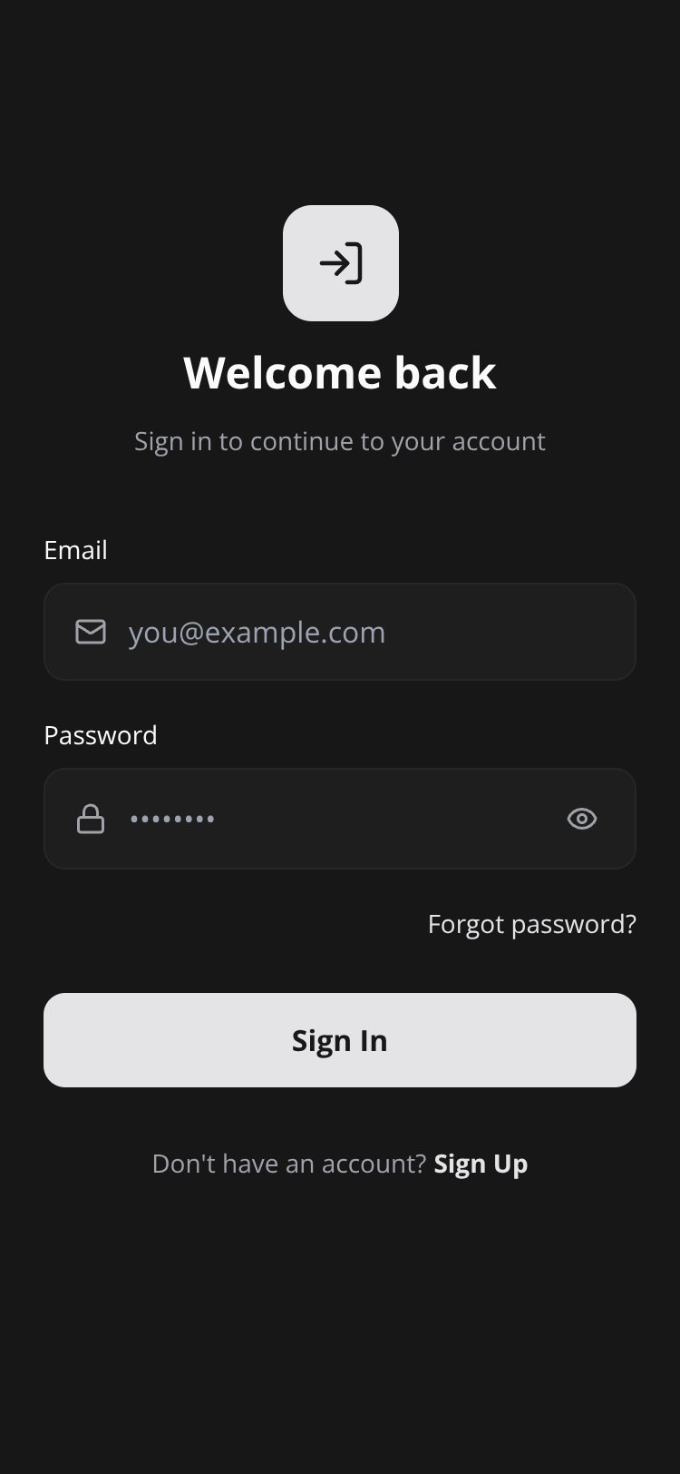 RapidNative App screen 2