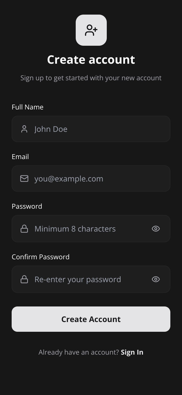 RapidNative App screen 3
