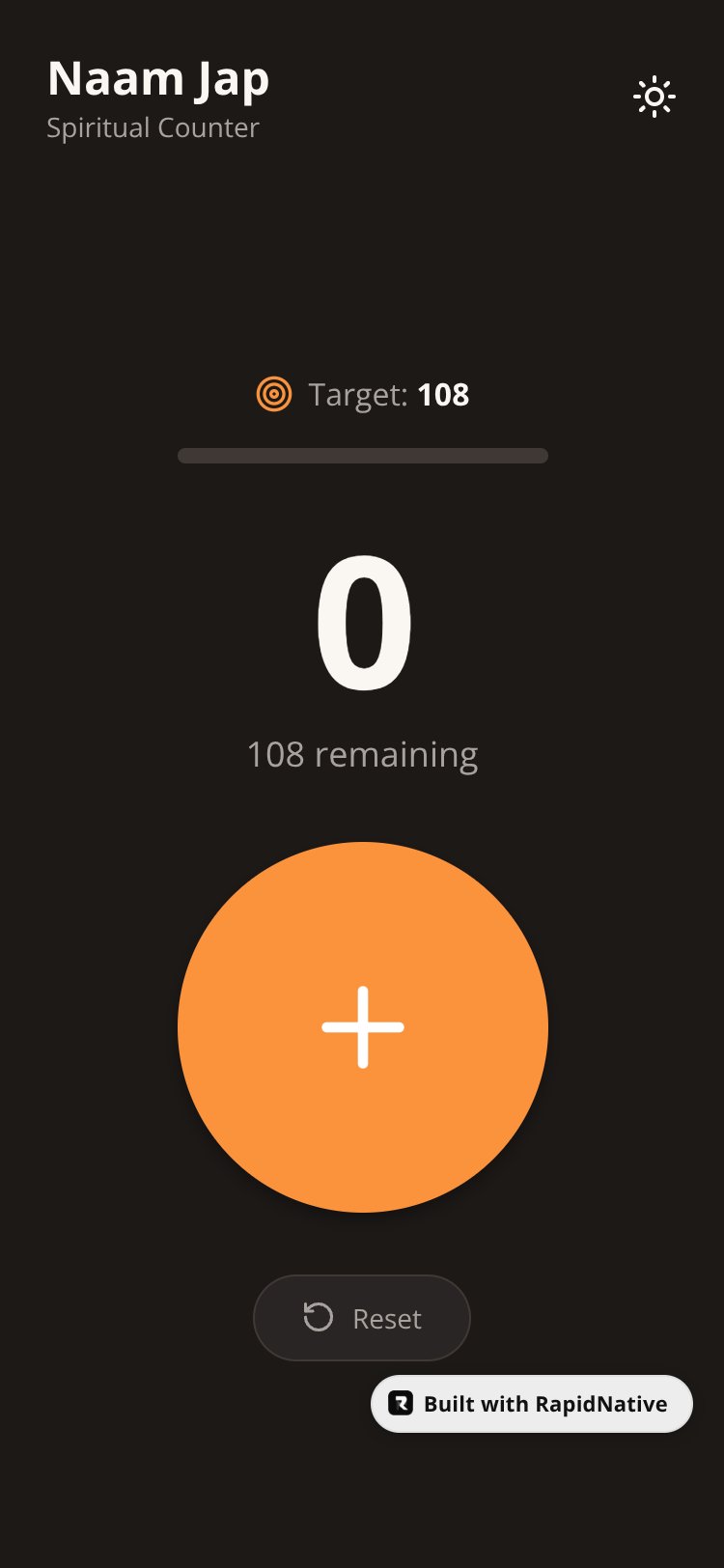 Naam Jap Counter screen 1