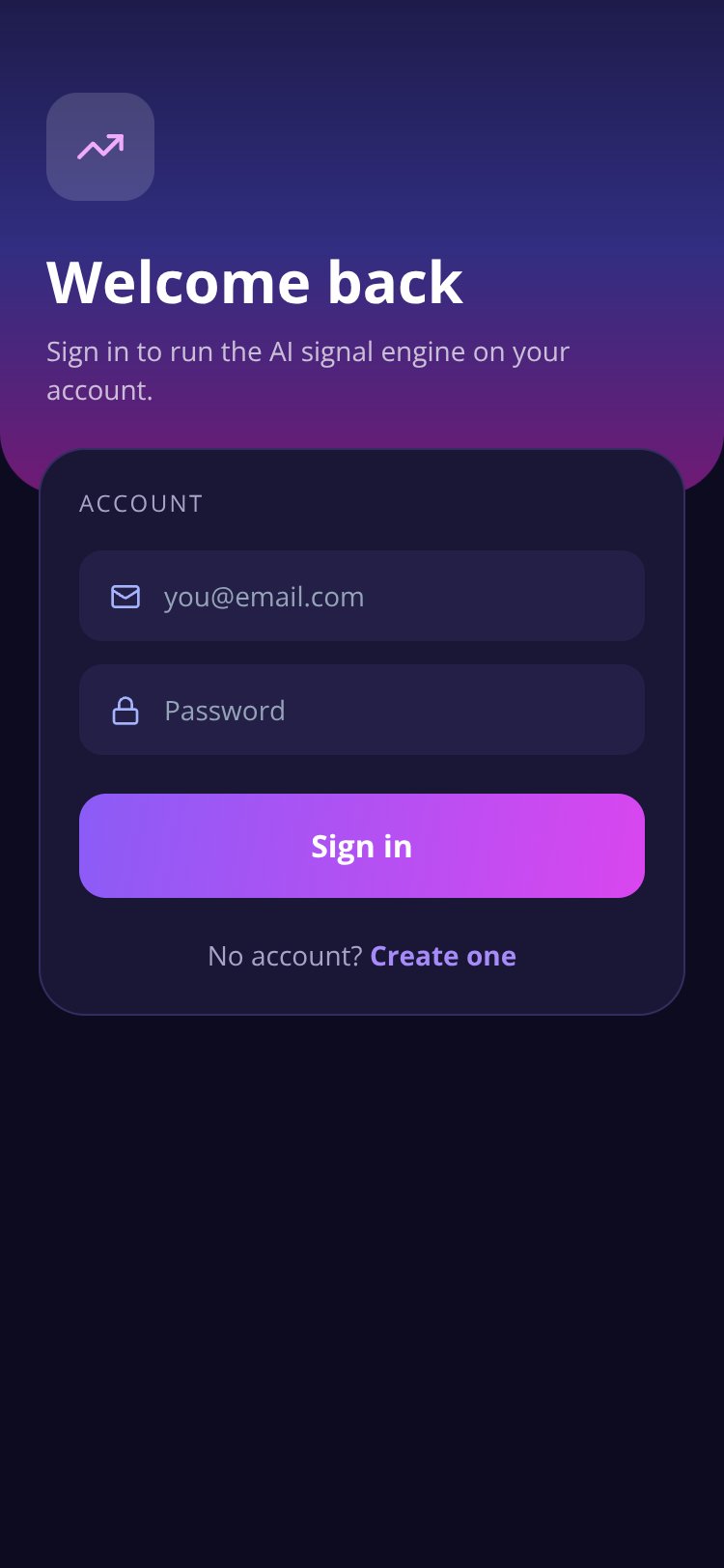 GRIDI AI Trading screen 1