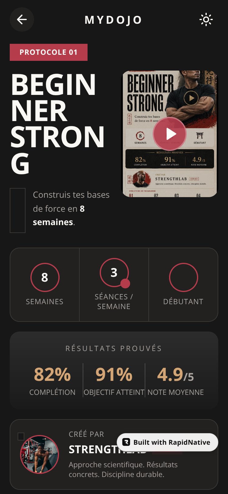 MyDojo screen 1