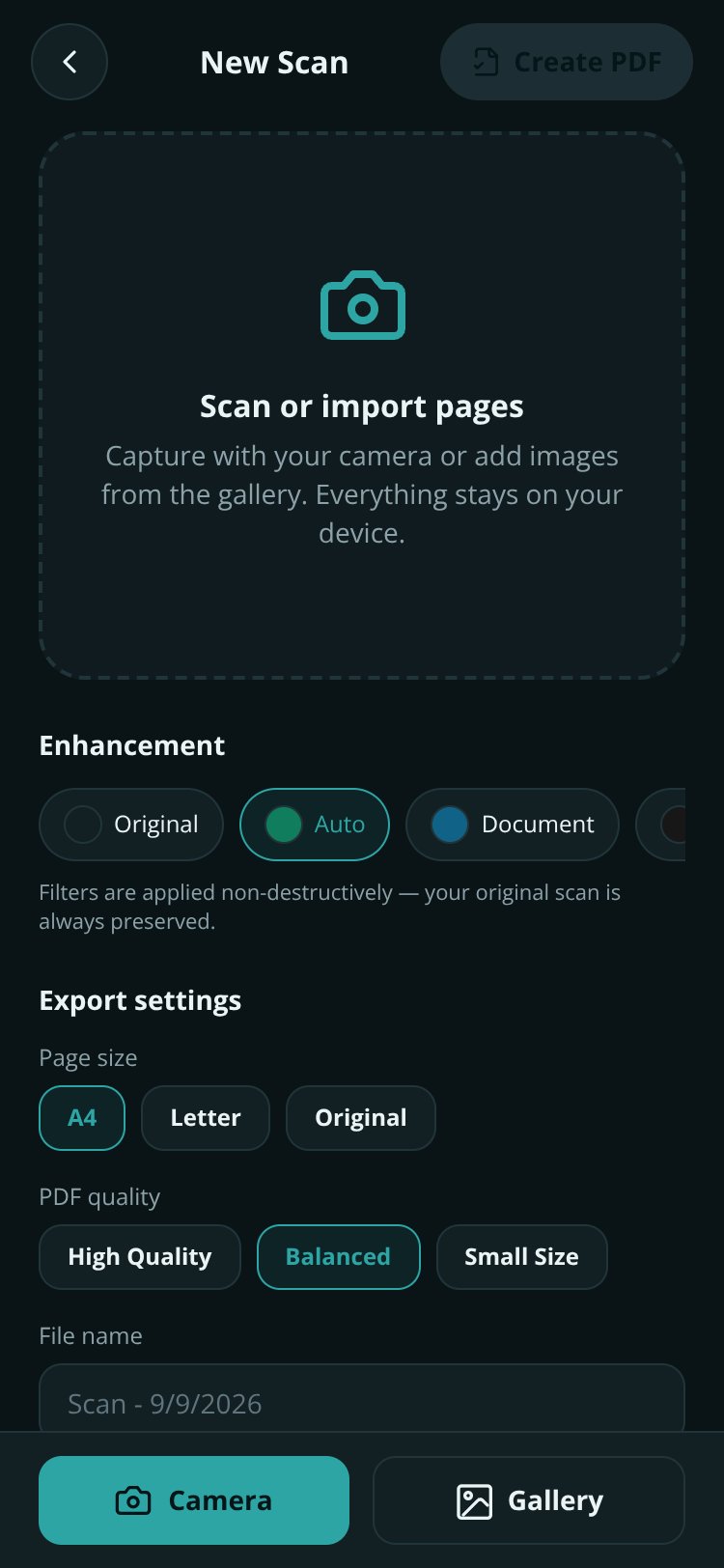 RapidNative App screen 2