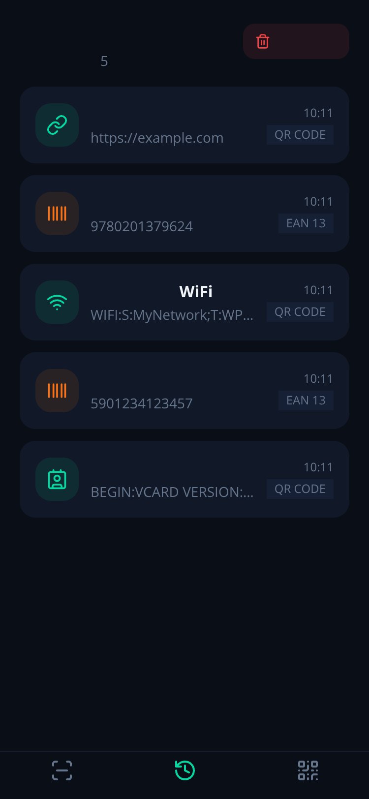 QR & Barcode Scanner screen 2