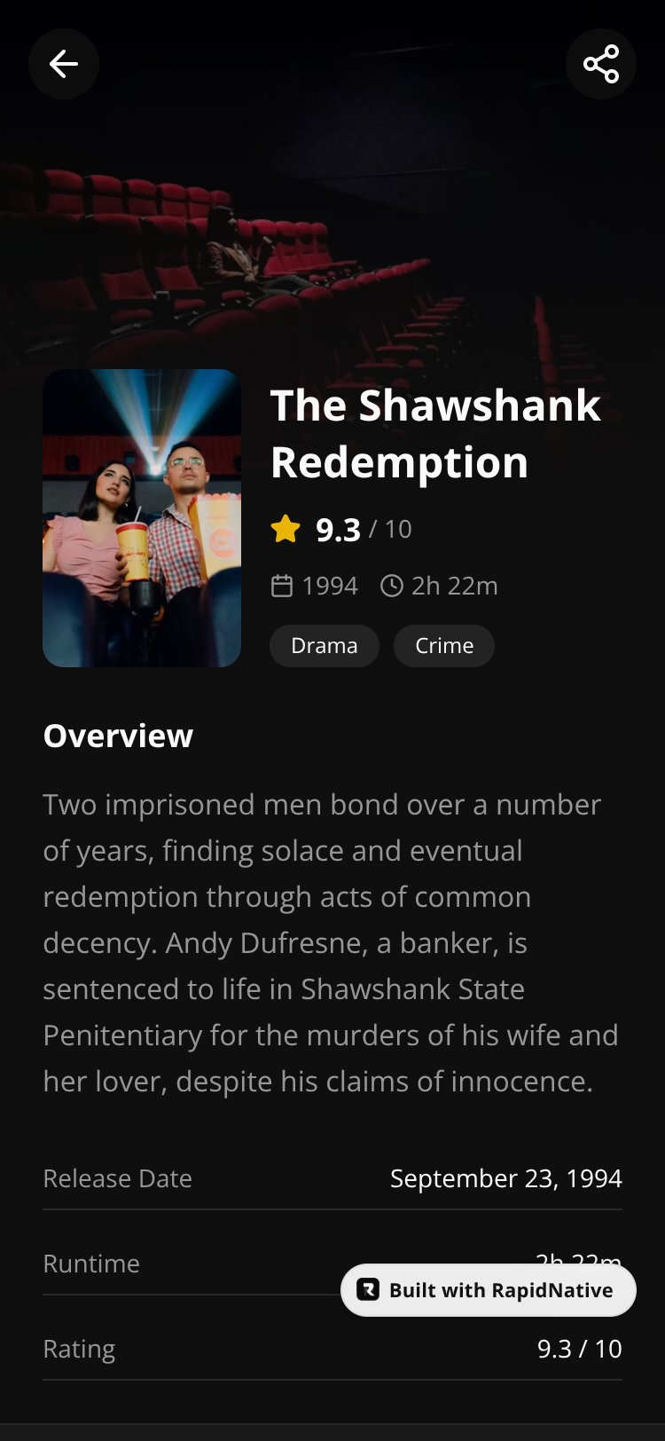 CineTrack screen 3