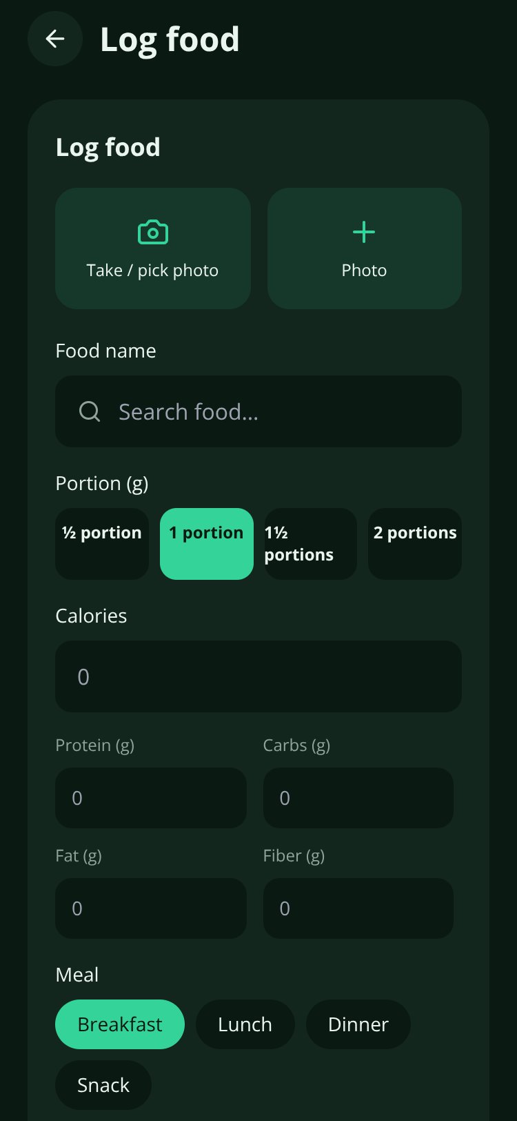 NutriTrack screen 5