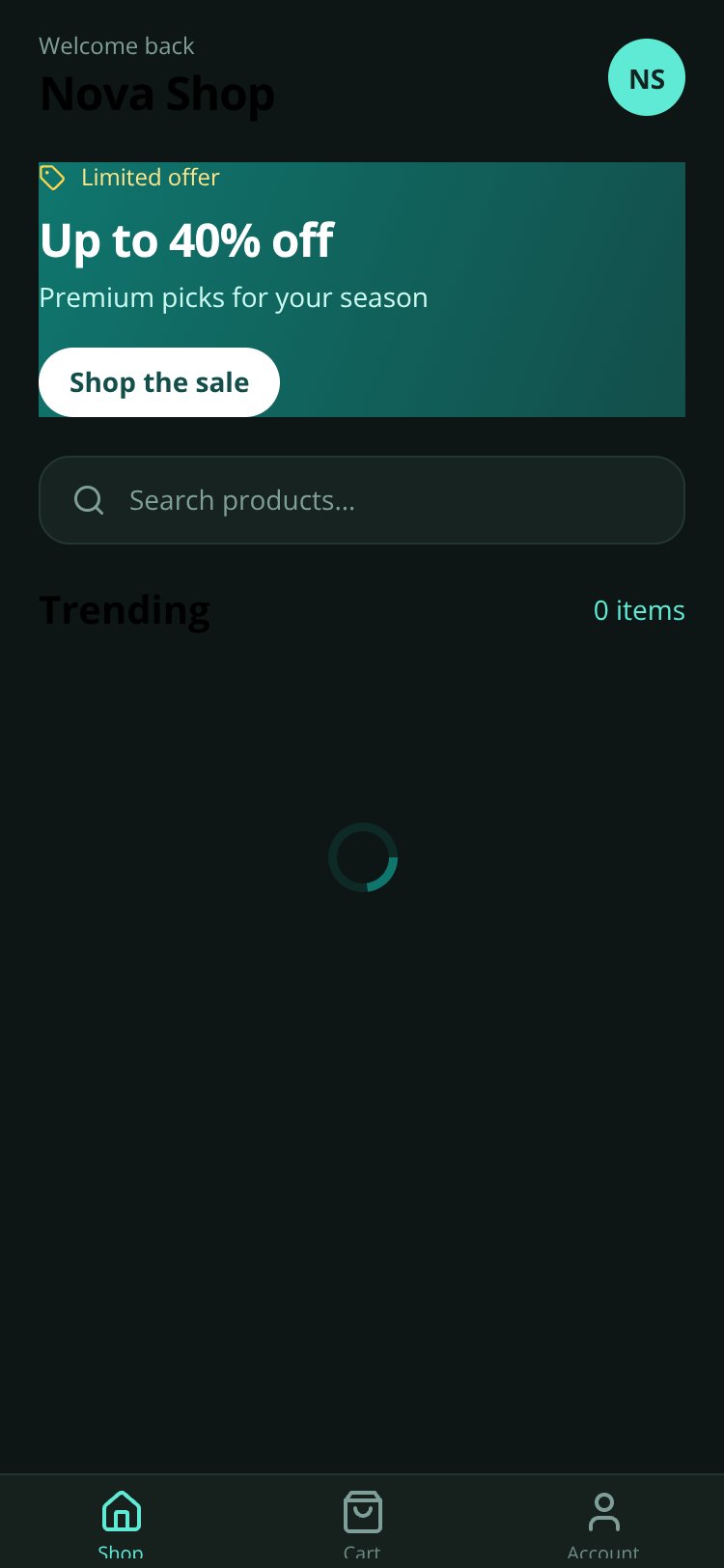 Nova Shop screen 5