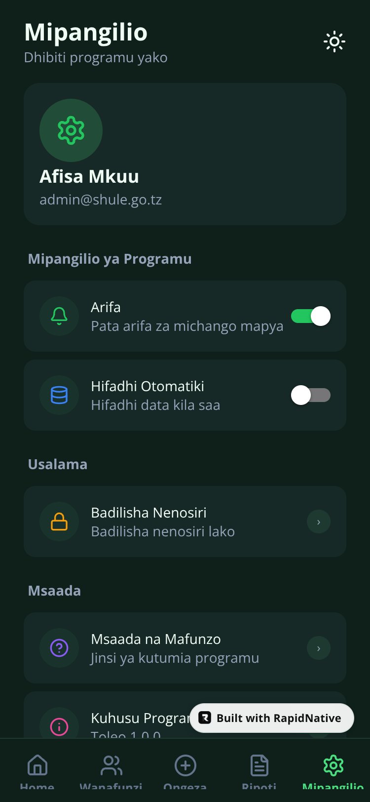 ShuleMChango screen 5
