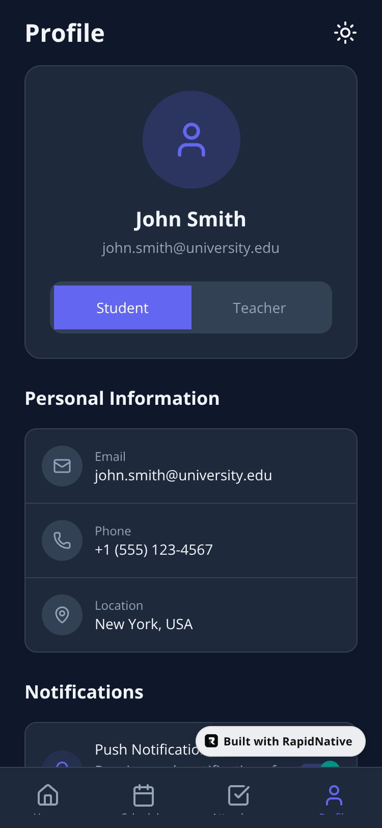 EduTrack Pro screen 2
