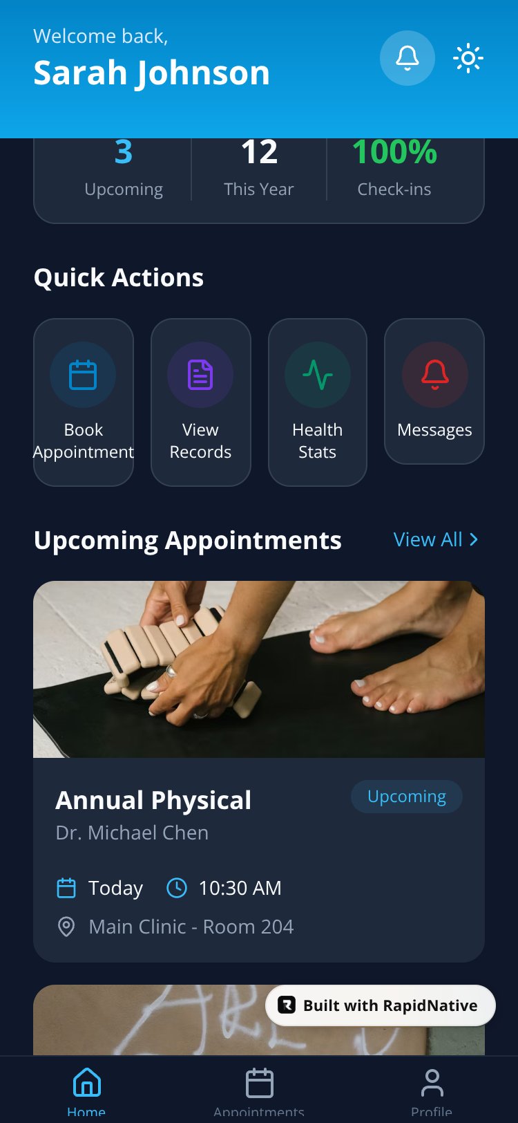 CareConnect screen 1