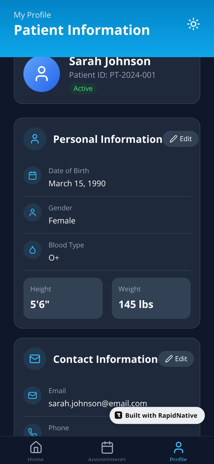 CareConnect screen 2