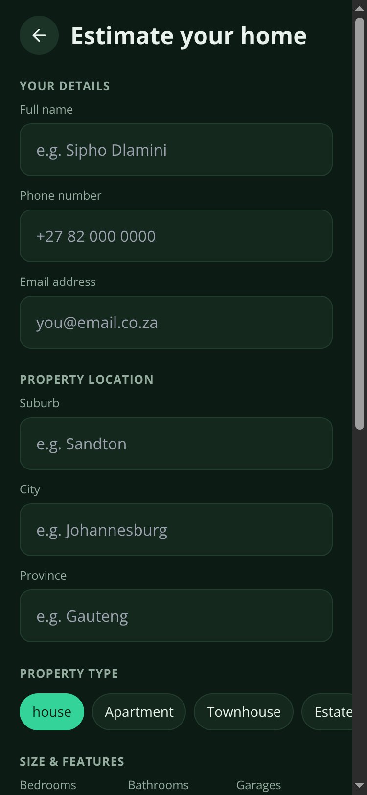 HomeValue SA screen 4